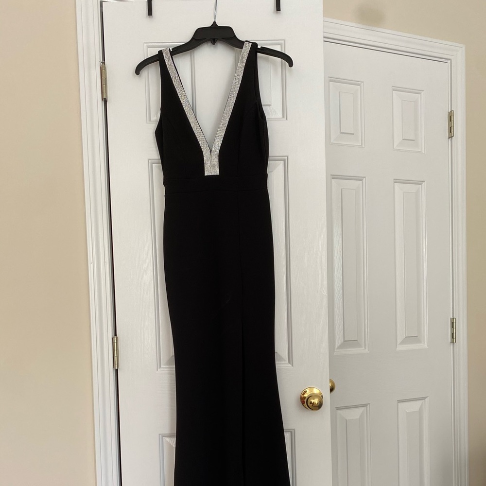 Lulus Rhinestone Black Prom Dress